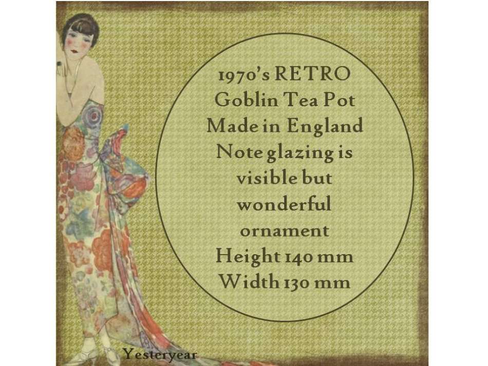 1970s RETRO Goblin Tea Pot -  Made in England