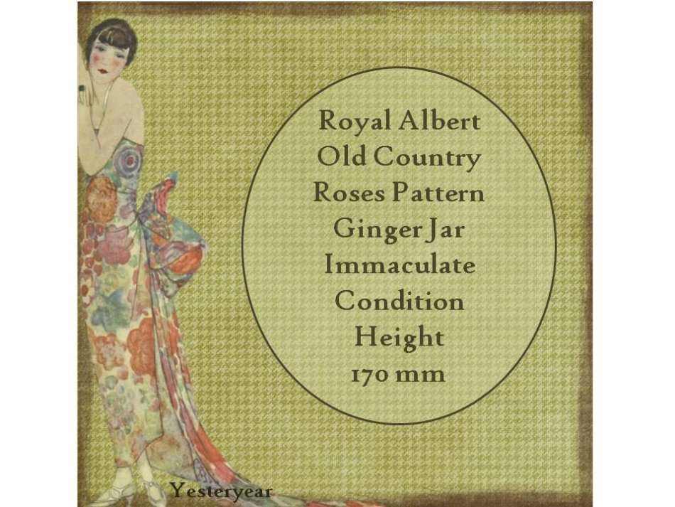 Royal Albert - Old Country Roses Pattern - Ginger Jar