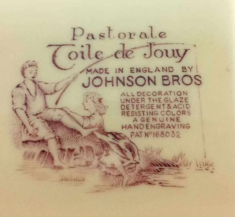 Johnson Brothers, Pastorale Toile De Jouy Plum Dinner Plate