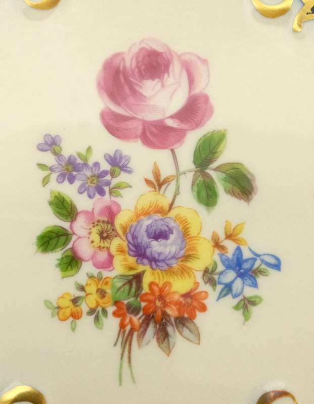 Vintage JLMenuau Graf Von Henneberg Porzellan Echt Kobalt Bowls 1930s - 1940s