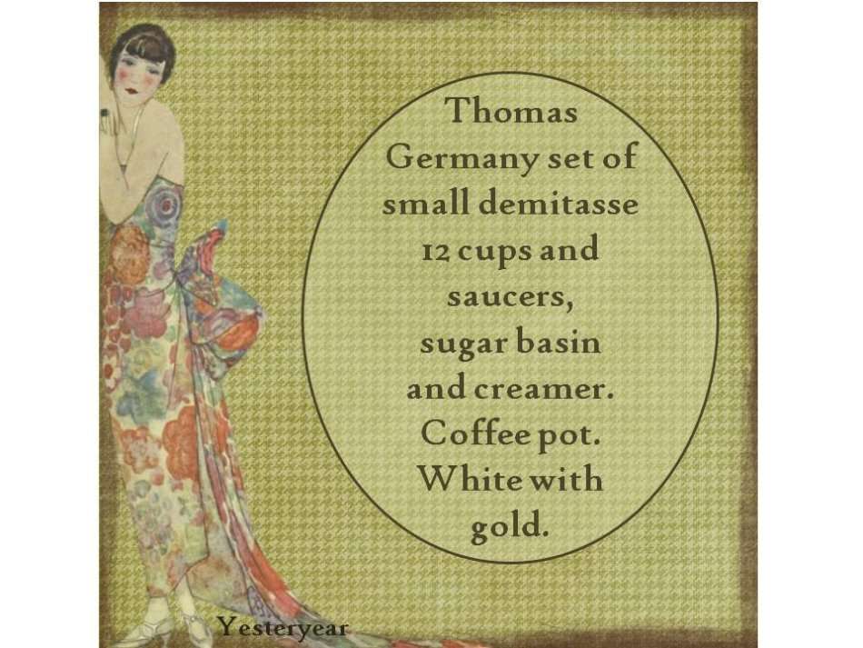 Thomas Germany - Demitasse Coffee Set (12 cups and saucers)