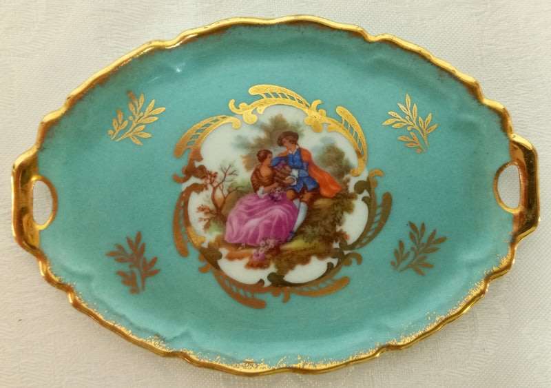 Limoges Vintage Spray bottle and very small plate