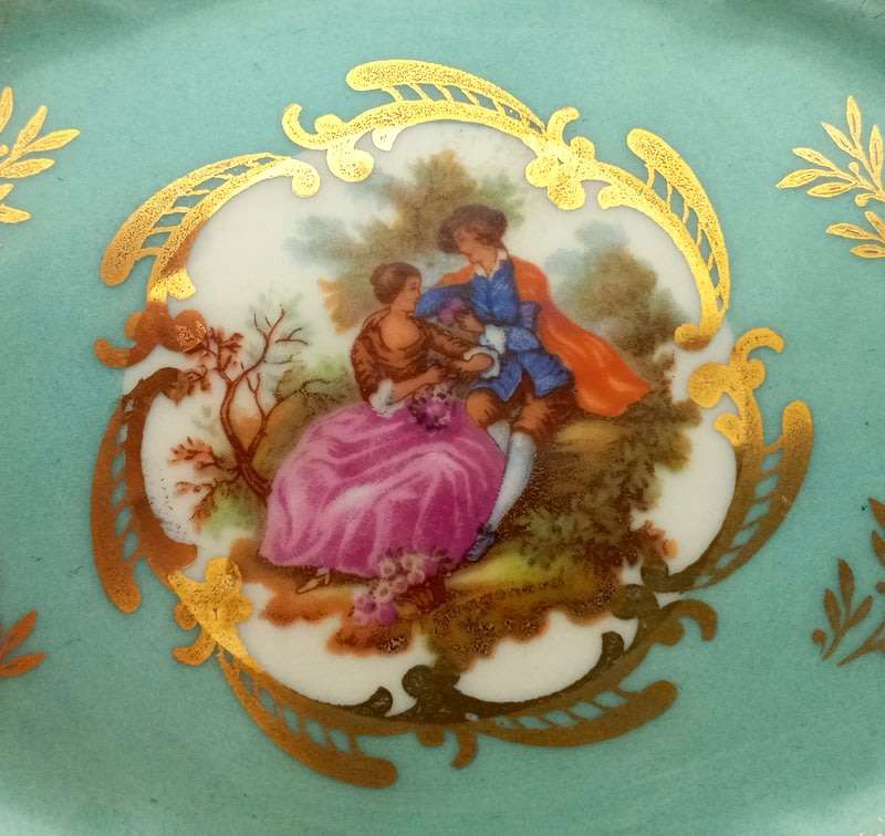 Limoges Vintage Spray bottle and very small plate