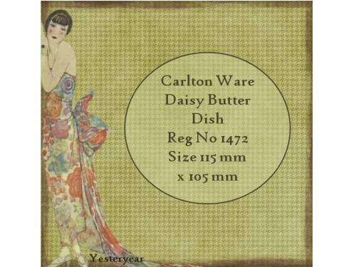 Carlton Ware Daisy Butter Dish