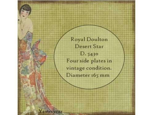 Four Royal Doulton Desert Star  D. 5430 side plates