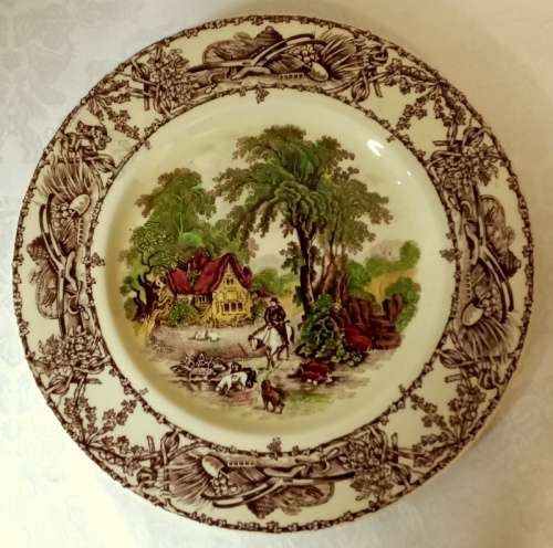 Royal Staffordshire Dinnerware by  Clarice Cliff - Rural Scenes Circa 1930s