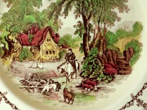 Royal Staffordshire Dinnerware by  Clarice Cliff - Rural Scenes Circa 1930s