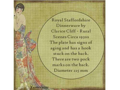 Royal Staffordshire Dinnerware by  Clarice Cliff - Rural Scenes Circa 1930s