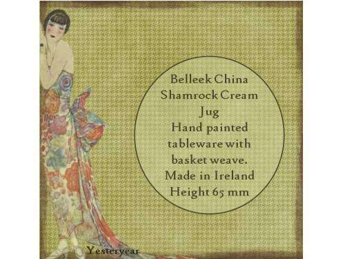 Belleek China Shamrock Cream Jug - Ireland