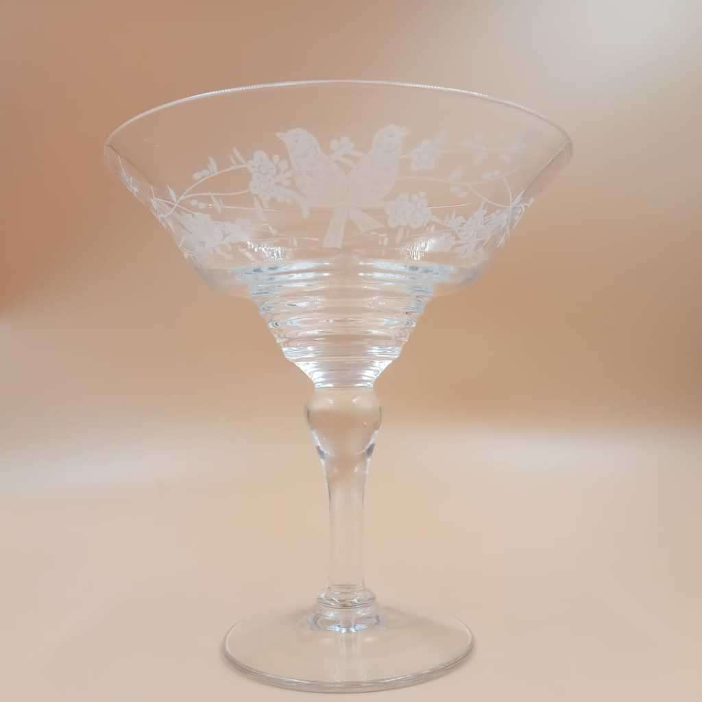 Vintage large Crystal Compote - Stuart Crystal