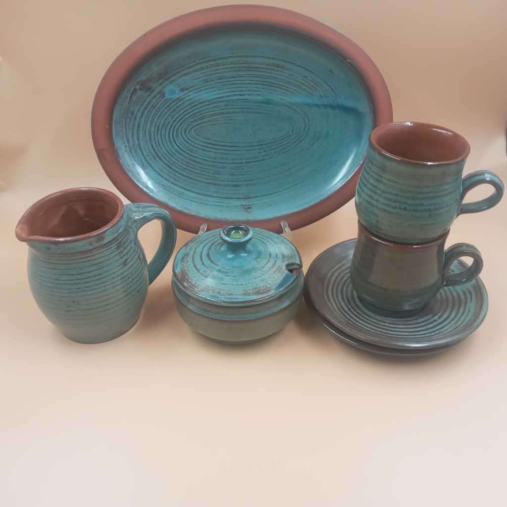 Part vintage Liebermann Pottery set