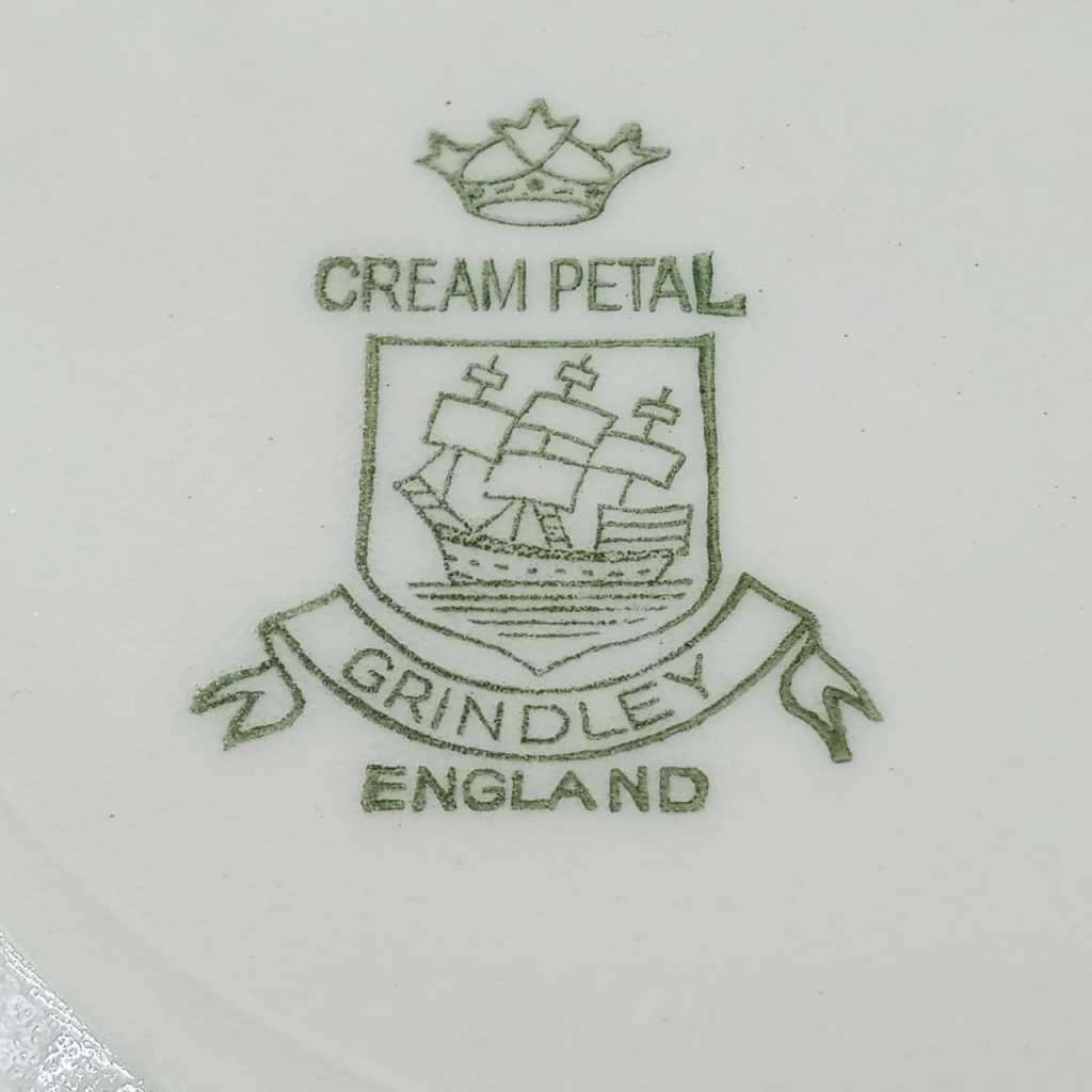 1950`s vintage Grindley Cream Petal Porcelain saucers