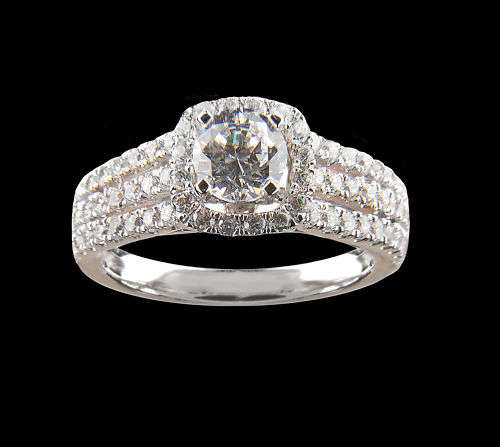 **SPARKLY [R52367+++]** HIGH QUALITY [1.00ct] DIAMOND RING [3.812g] SOLID WHITE GOLD - BUY SAFE
