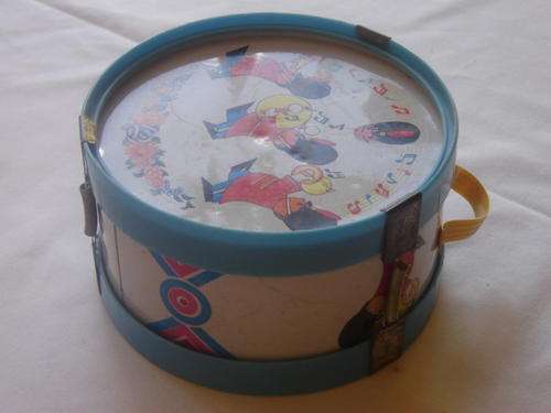Childrens tin drum, 1960's