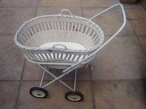 vintage wicker dolls pram