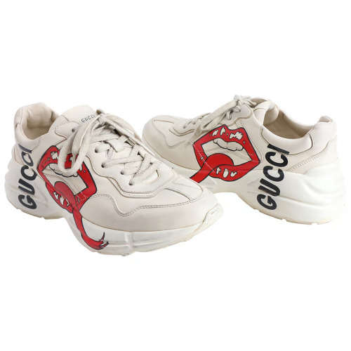 Original Gucci Rhyton leather low trainers