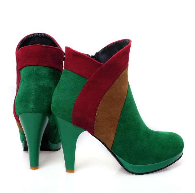 Retro Green Ankle Booties