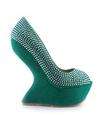 Diamante Green Heel Less Wedge Size 3 - 8