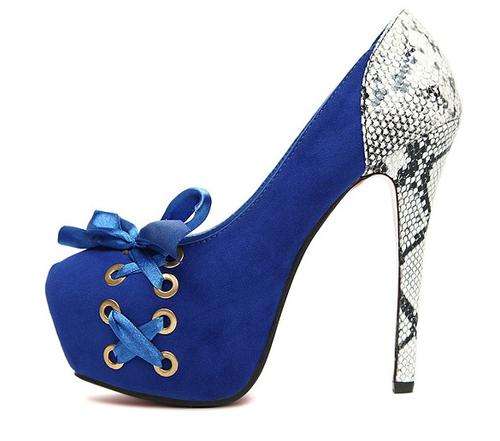 !!!NEW!!! Double Colour Heels with Side Lace - 3 Colours