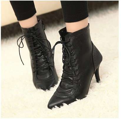 Classic Lace Up Booties - 2 Colours