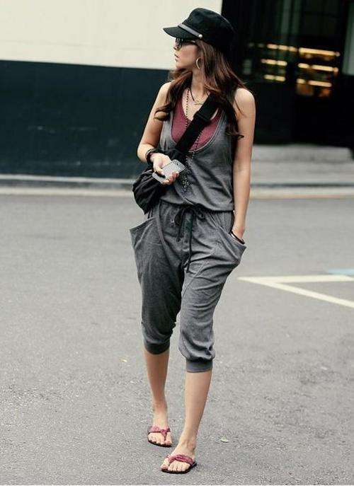 Casual Belt Jumpsuit Deep Grey