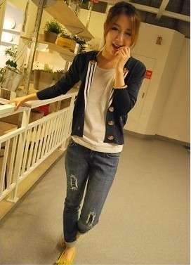 Cute Navy Blue Sailor Jacket