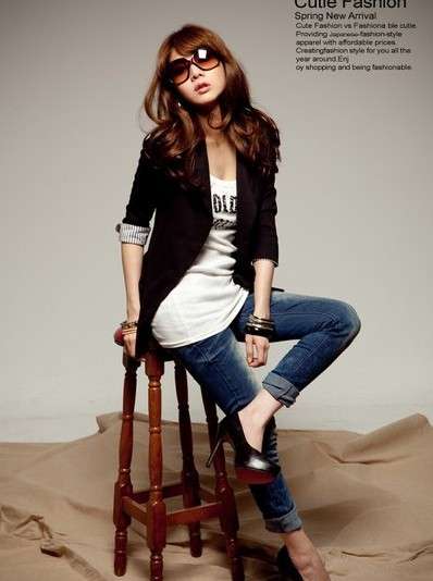 ***MUST HAVE*** Turn-over Sleeve Blazer Black