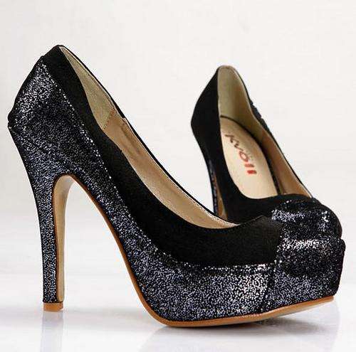 !!NEW!! Designer Sparkly Pumps Black ( Size 2.5 - 6 )