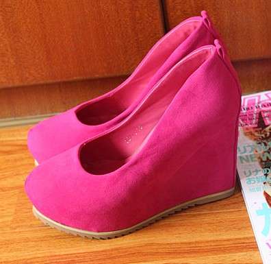 !!NEW!! Pink Suede Wedge (2.5 - 6)