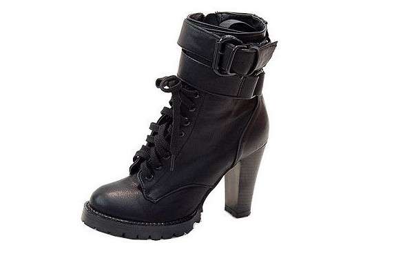 !!Last Pair!! Designer Heeled Ankle Boots in Black Size 5