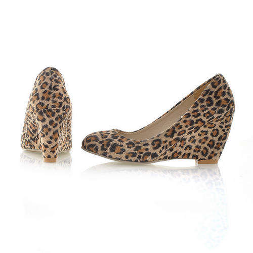 NEW - Leopard Print Wedges Size 7