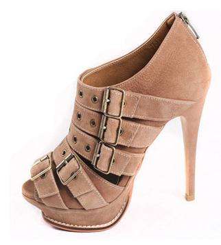 !!NEW!! Multi Buckle Designer Heels Tan ( Size 2.5 - 6 )