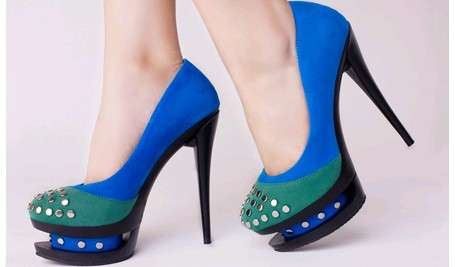 !!!NEW!!! Designer 14cm High Heel Pumps in Blue and Green ( Size 2 - 6 )