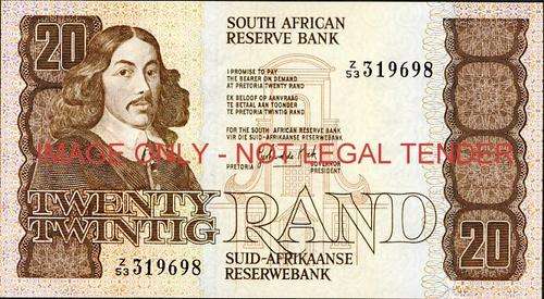 GPC de Kock Third Issue Twenty Rand Replacement  Z53 unc condition