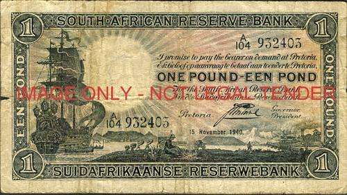 J Postmus First Issue One Pound Prefix A104 932403 vg condition