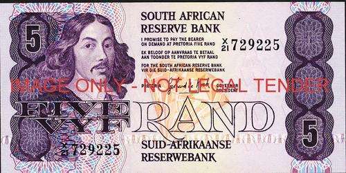 GPC de Kock Third Issue Five Rand Replacement X21 unc condition (exceptionally scarce)