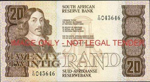 GPC de Kock Third Issue Twenty Rand Replacement  Z10 unc condition
