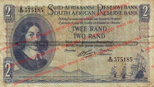 G Rissik First issue Two Rand Prefix B139 f condition