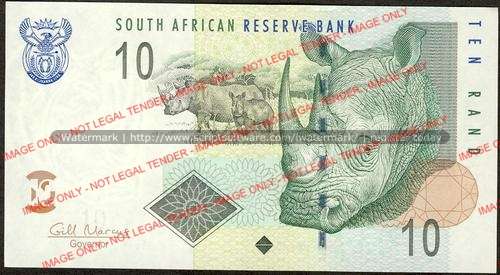 Gill Markus First Issue Ten Rand Prefix AB unc ondition