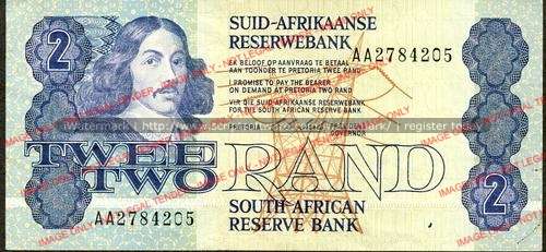 CL Stals First Issue Two Rand Prefix AA 2784205 ef condition