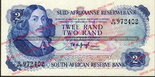 TW de Jongh Second Issue Two Rand Prefix D49 972402 ef condition