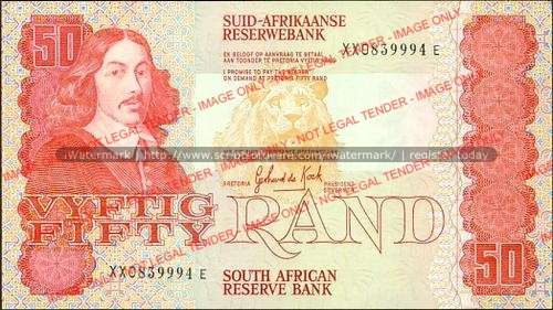 GPC de Kock Third Issue Fifty Rand Replacement XX  unc condition (very scarce)