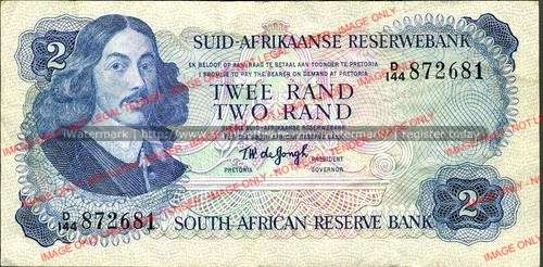 TW de Jongh Third Issue Two Rand Prefix D144 vf condition