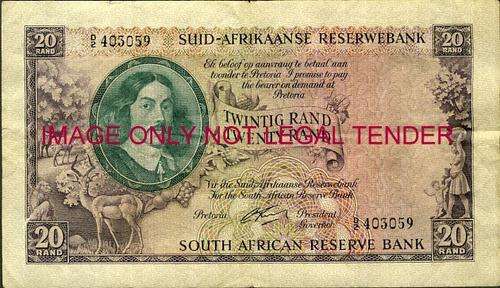 G Rissik First Issue Twenty Rand Prefix D2 403059 f+ condition