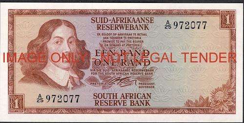 G Rissik Second Issue One Rand  Prefix A25 unc condition