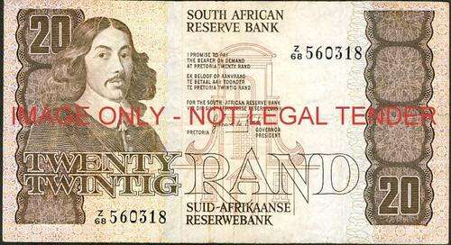 GPC de Kock Third Issue Twenty Rand replacement Z68 vf condition