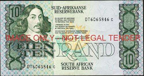 GPC de Kock Third Issue Ten Rand Prefix DT ef condition