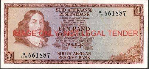 TW de Jongh Second Issue One Rand Prefix B113 ef condition