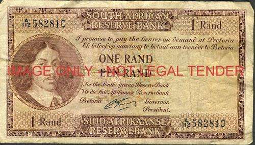 G Rissik First Issue One Rand Prefix A112 f condition