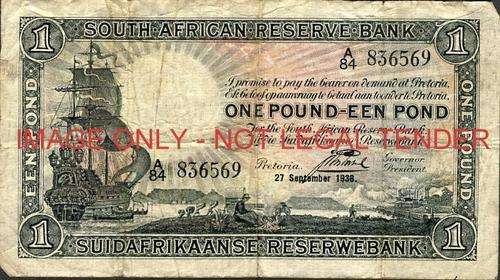 J Postmus First Issue One Pound Prefix A84 836569 vg condition